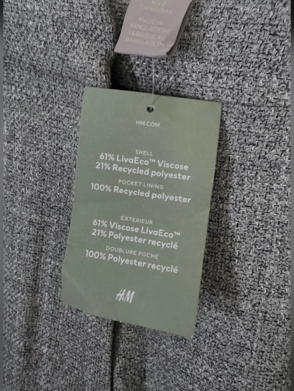 High-Waisted NWT Wide-Leg Gray Trousers In Gray melange Size 2 - Picture 7 of 11